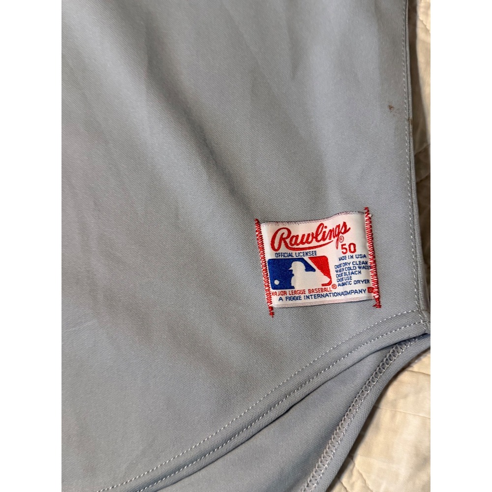 Rawlings California Angels Baseball Jersey Mens 50 Grey Vintage MLB Button USA - Picture 2 of 13